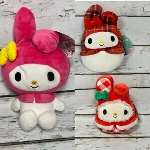 Sanrio My Melody Adorable Stuffed Animals collection Plush Toys lot of 3 8”